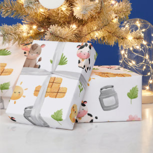 Birthday-verpakkingspapier voor landbouwhuisdieren cadeaupapier