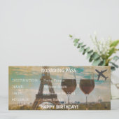Birthday verrassing Paris instapkaart cadeau (Staand voorkant)