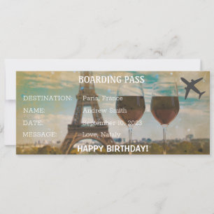 Birthday verrassing Paris instapkaart cadeau