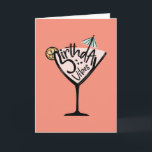 Birthday Vibes Cocktail Kaart<br><div class="desc">Verstuur op hun verjaardag goede bloemen met deze leuke tropische drink kaart.</div>