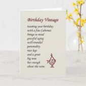 Birthday Vintage - een grappig verjaardagsgedicht Kaart (Gele Bloem)