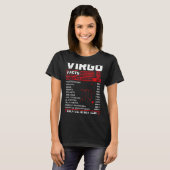 Birthday Virgo Facts T-shirt (Voorkant volledig)