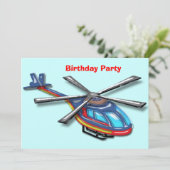 Birthday-vliegende helikopter kaart (Staand voorkant)