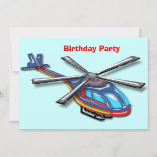 Birthday-vliegende helikopter kaart
