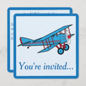 Birthday-vliegtuig Kaart (Voorkant / Achterkant)
