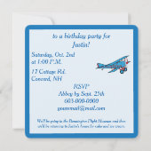 Birthday-vliegtuig Kaart (Achterkant)