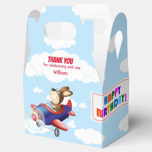 Birthday-vliegveld Dog Flying Party Bedankdoosjes (Geopend)