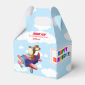 Birthday-vliegveld Dog Flying Party Bedankdoosjes (Voorkant Zijde)