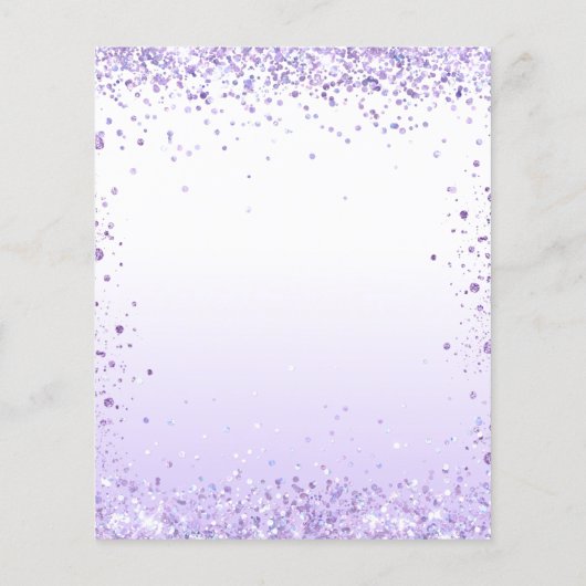 Birthday vlinder violet budget uitnodiging (Achterkant)