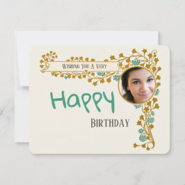 Birthday Voeg foto Art Nouveau CC1016-kaart toe Kaart