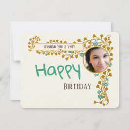 Birthday Voeg foto Art Nouveau CC1016-kaart toe Kaart