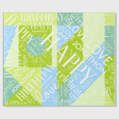 Birthday Voeg Groene ID274 van het Blok van de Kle Cadeaupapier (Vlak)