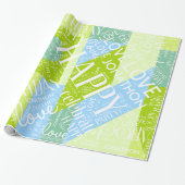 Birthday Voeg Groene ID274 van het Blok van de Kle Cadeaupapier (Uitgerold)