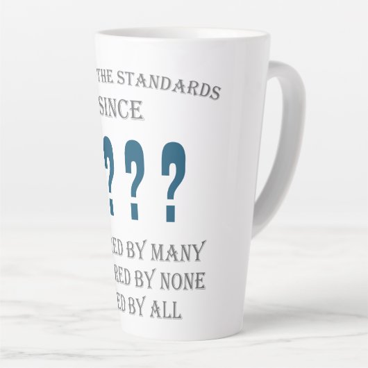 Birthday Voeg jaar naam toe Datum liefde vader fam Latte Mok (Rechterhoek)