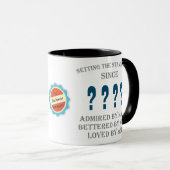 Birthday Voeg jaar naam toe Datum liefde vader fam Mok (Voorkant rechts)