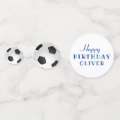 Birthday Voetbal Football Blue Birthday Party Confetti (Voorkanten)