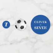 Birthday Voetbal Football Blue Birthday Party Confetti (Achterkanten)