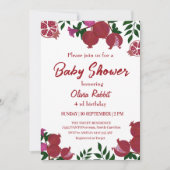 Birthday voor een meisje met Pomegranaat Rood Roze Kaart (Voorkant)