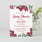 Birthday voor een meisje met Pomegranaat Rood Roze Kaart (Staand voorkant)