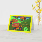 Birthday voor Grandson, Dump Trucks and Cupcakes Kaart (Gele Bloem)