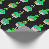 Birthday - vraagteken : kaarsen op cupcake cadeaupapier (Hoek)