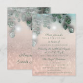 Birthday Vrijgezellenfeest Light Jar Glitter Roos Kaart (Voorkant / Achterkant)