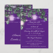 Birthday Vrijgezellenfeest Light Jar Paars Blue Kaart (Voorkant / Achterkant)