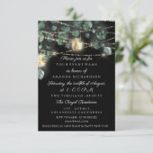 Birthday Vrijgezellenfeest Light Jar Rustic Black Kaart (Staand voorkant)