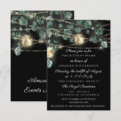 Birthday Vrijgezellenfeest Light Jar Rustic Black Kaart (Voorkant / Achterkant)