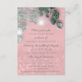 Birthday Vrijgezellenfeest Light Jar Rustic Blush Kaart