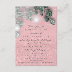 Birthday Vrijgezellenfeest Light Jar Rustic Blush Kaart