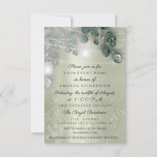 Birthday Vrijgezellenfeest Light Jar Rustic Greene Kaart (Voorkant)