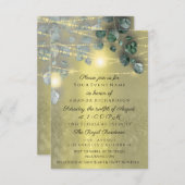 Birthday Vrijgezellenfeest Light Jar Rustic Yellow Kaart (Voorkant / Achterkant)