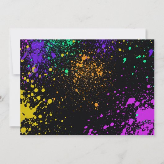 Birthday vrouw Girl Paintball Kaart (Achterkant)