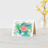 Birthday Water Lily Larkspur Birth Flower Kaart (Gele Bloem)