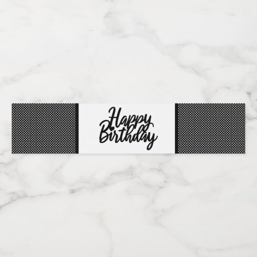 Birthday Waterfles Etiket (Enkel label)