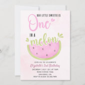 Birthday watermelon Girl one in a melon Kaart (Voorkant)