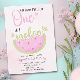 Birthday watermelon Girl one in a melon Kaart