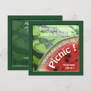 Birthday Watermelon Summer Picnic Kaart