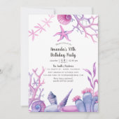 Birthday waterverf Ocean Life Kaart (Voorkant)