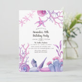 Birthday waterverf Ocean Life Kaart (Staand voorkant)