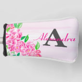 Birthday-waterverf pinda's met naam golfheadcover (Voorkant)