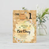 Birthday-wedstrijd Honey Bee Kaart (Staand voorkant)