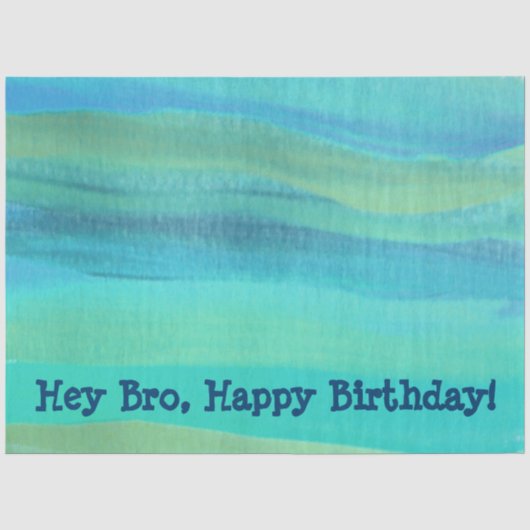 Birthday-weefsel in blauw tissuepapier (Voorkant)