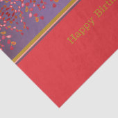 Birthday-weefsel in roze roze en mosterd tissuepapier (Detail)