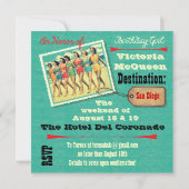 Birthday Weekend Getaway Party-uitnodigingen Kaart (Achterkant)