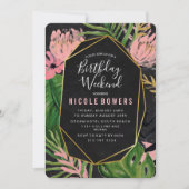 Birthday Weekend Itinerary Uitnodiging (Voorkant)