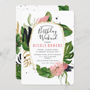 Birthday Weekend Itinerary Uitnodiging