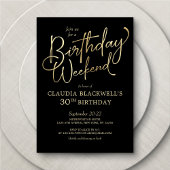 Birthday Weekend Itinerary Uitnodiging