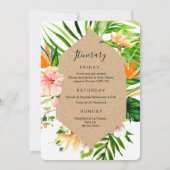 Birthday Weekend Itinerary Uitnodiging (Achterkant)